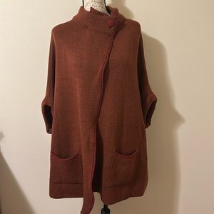 LC Lauren Conrad One Size Poncho Rust Color